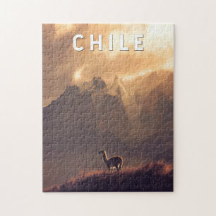 Chile Illustration Reise Kunst Vintage