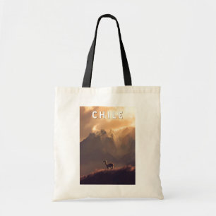 Chile-Illustration Reise Kunst Vintage Tragetasche