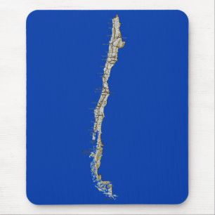 Chile-Karte Mousepad