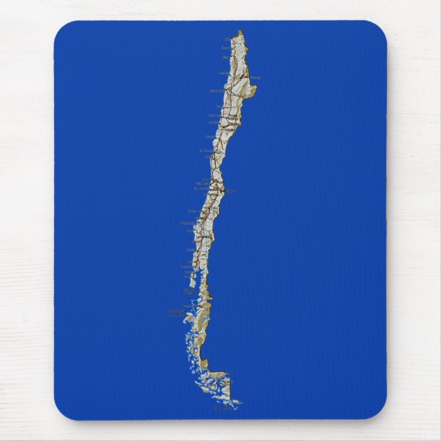 Chile-Karte Mousepad (Vorne)