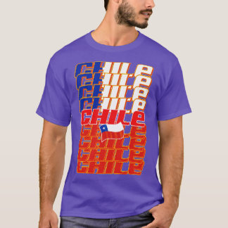 Chile Kaskadierter Text 2 T-Shirt