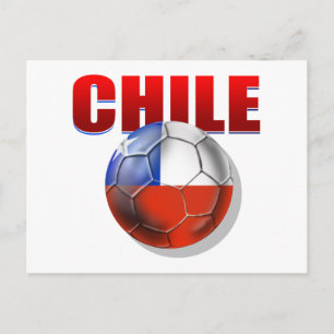 Chile-Logo Fußball-Fahne für Chile Postkarte