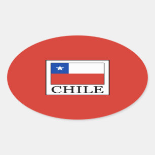 Chile Ovaler Aufkleber