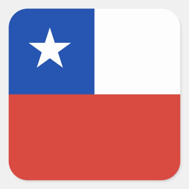 Chile Quadratischer Aufkleber (Vorderseite)