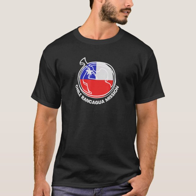 Chile Rancagua LDS Mission Proud Mormon Missionar T-Shirt (Vorderseite)