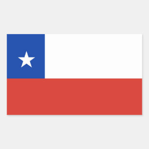 CHILE RECHTECKIGER AUFKLEBER