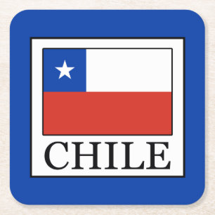 Chile Rechteckiger Pappuntersetzer