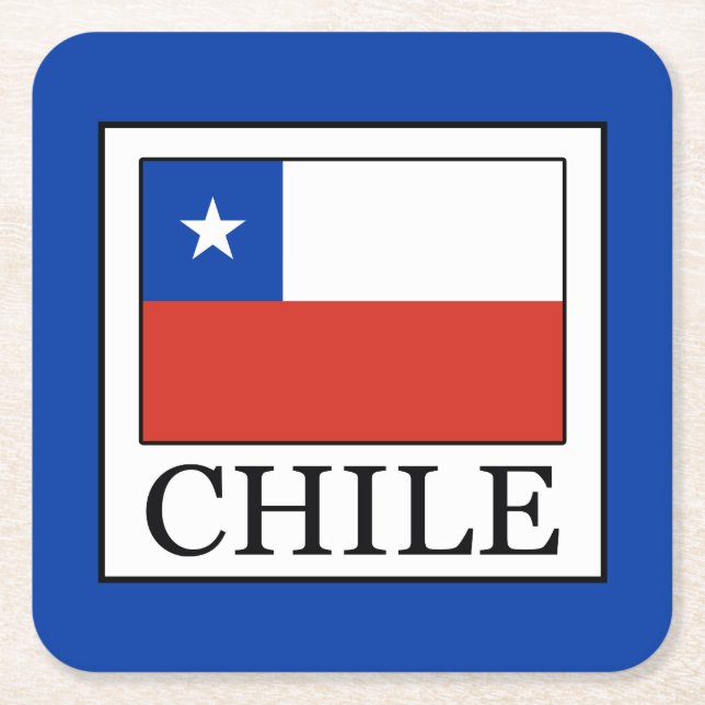 Chile Rechteckiger Pappuntersetzer (Vorderseite)