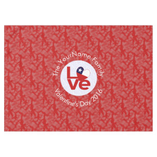 Chile Rot LOVE Flagge Personalisiert Tischdecke