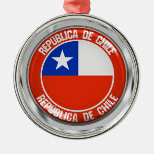 Chile-RundEmblem Ornament Aus Metall