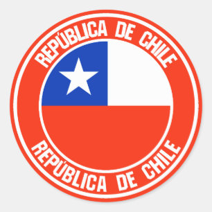 Chile-RundEmblem Runder Aufkleber
