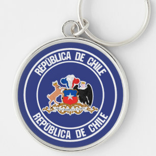 Chile-RundEmblem Schlüsselanhänger