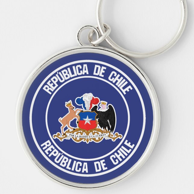 Chile-RundEmblem Schlüsselanhänger (Vorne)