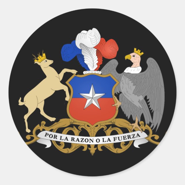 Chile Runder Aufkleber (Vorderseite)