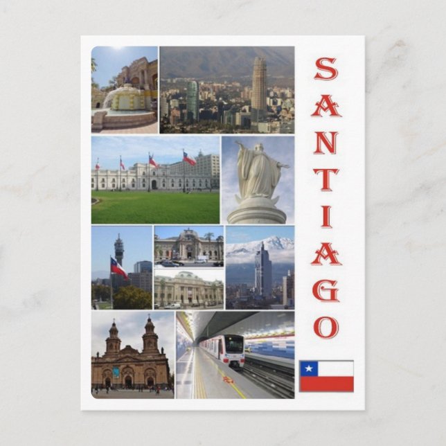 Chile - Santiago - Mosaik - Postkarte (Vorderseite)