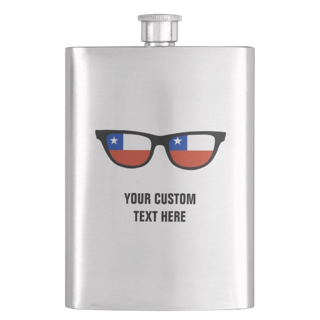 Chile Shades-benutzerdefinierte Flasche Flachmann (Vorderseite)
