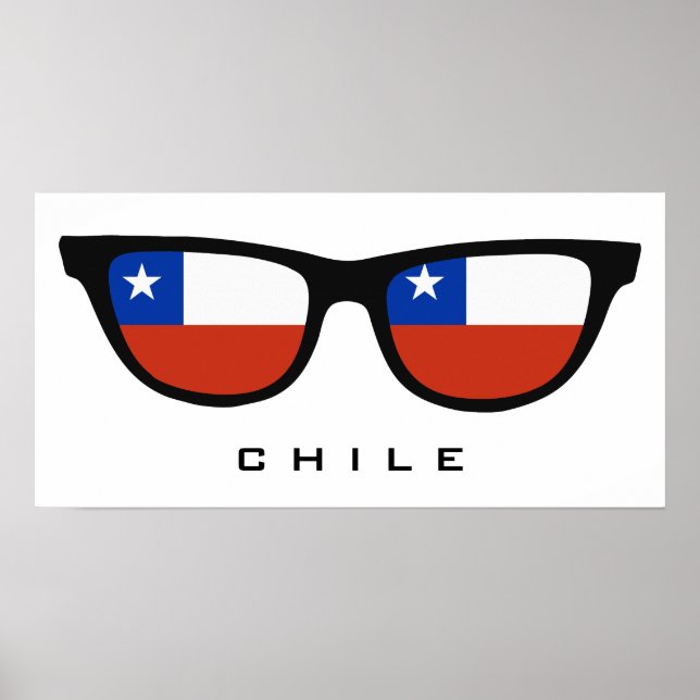 Chile Shades custom text & color poster (Vorne)