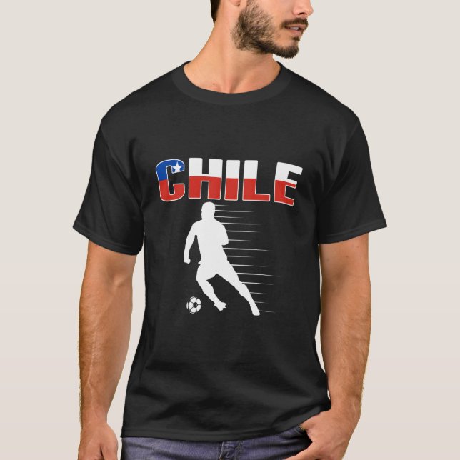 Chile Soccer Jersey Unterstützung Chilenische Fußb T-Shirt (Vorderseite)