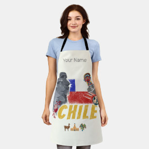 Chile Vintag Osterinsel Flag und Alpaca Schürze