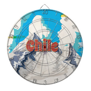 Chile Vintage Travel Poster Dartscheibe