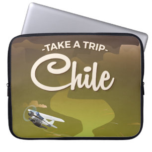 Chile Vulkan Vintage-Reiseposter Laptopschutzhülle