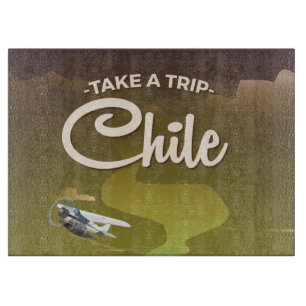Chile Vulkan Vintage-Reiseposter Schneidebrett