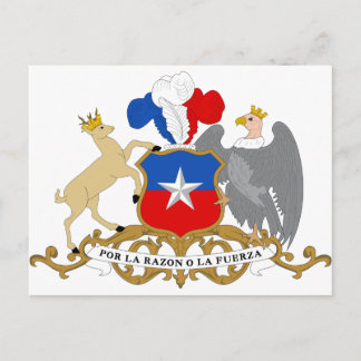 Chile-Wappen Postkarte