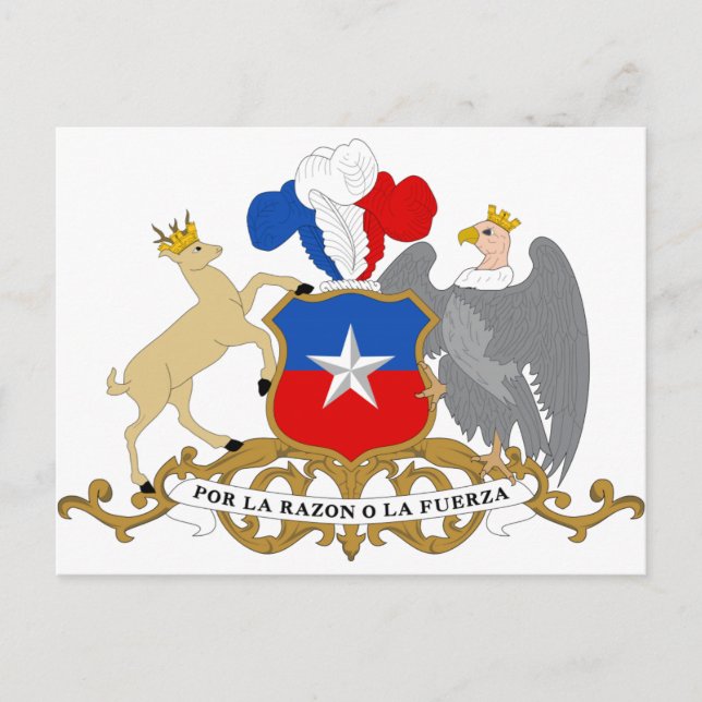 Chile-Wappen Postkarte (Vorderseite)