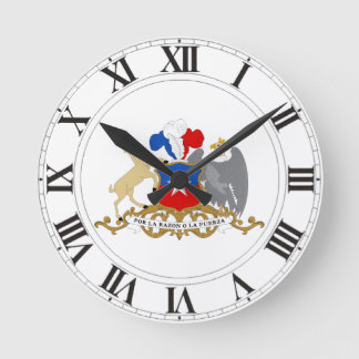 Chile-Wappen Runde Wanduhr