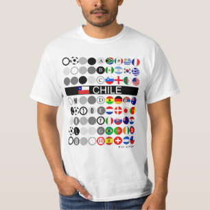 Chile Weltmeisterschaft Gruppe H Indikierter T - S T-Shirt