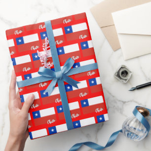 Chile Wrapping Paper, Weihnachtsrot, chilenische F Geschenkpapier