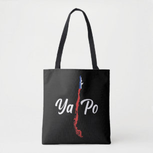 Chile Ya Po Südamerika Karte Chilenische Flagge Tasche