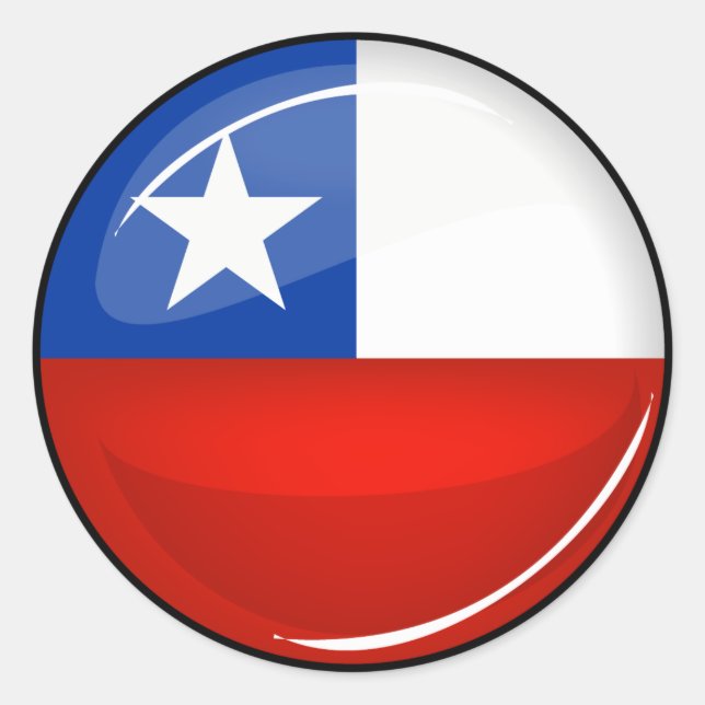 Chilean-Flagge Runder Aufkleber (Vorderseite)
