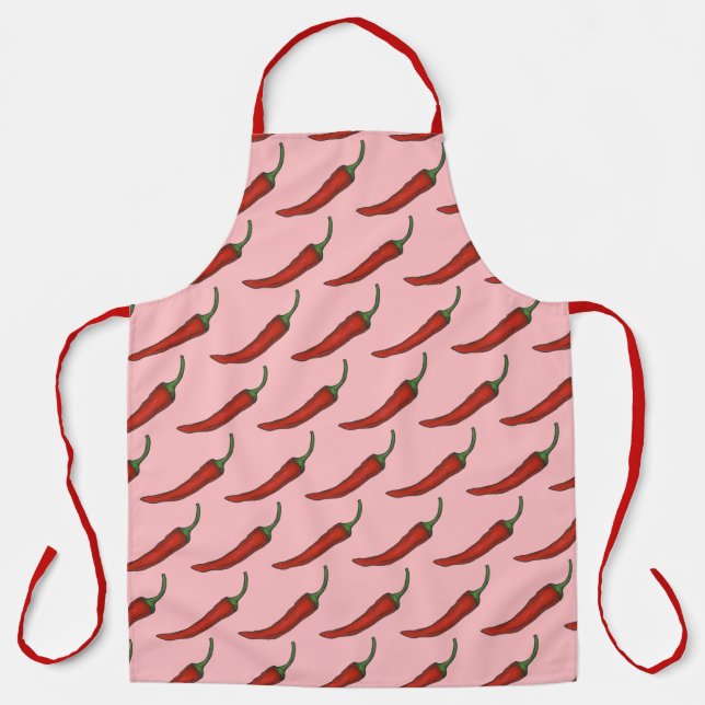 Chilen Roter Chili Spicy Hot Cayenne Pepper Veggie Schürze (Vorderseite)