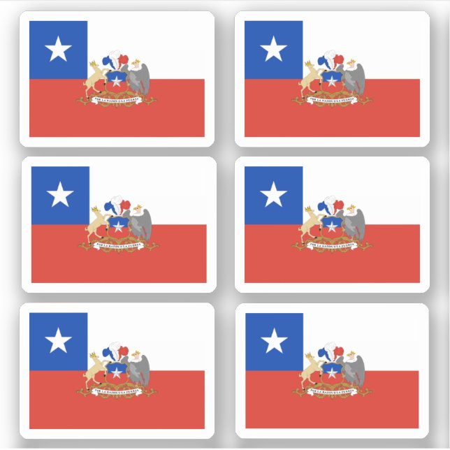 chilenische Flagge Aufkleber (Vorderseite)