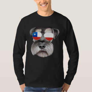 Chilenische Flagge Miniaturschnauzer Hund Chile Ta T-Shirt