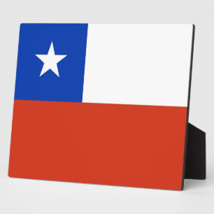chilenische Flagge Plaque Fotoplatte