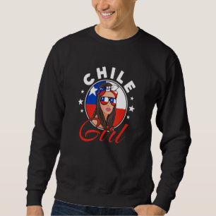 chilenische Mädchenflagge - Chile Sweatshirt