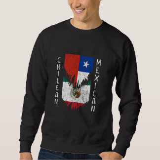 Chilenische mexikanische Flaggen riskanter Torn-Ch Sweatshirt
