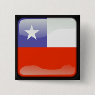 Chilenische Polierflagge Button