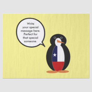 Chilenische sprechende Fräulein Pinguin Personalis Seidenpapier