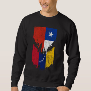 Chilenische venezolanische Flaggen rissen den Torn Sweatshirt