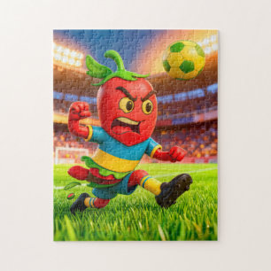 Chilenischer Chili-Pfeffer-Fußballspieler im Stadi