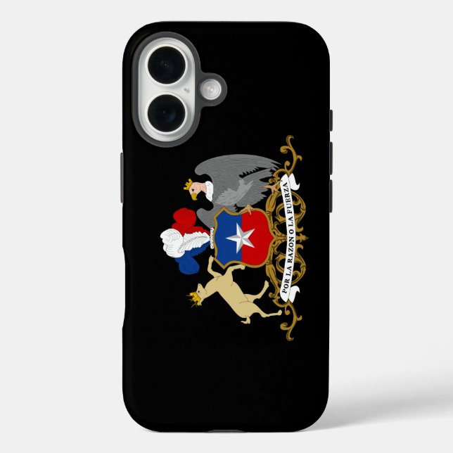 chilenisches Wappen iPhone 16 Hülle (Rückseite)