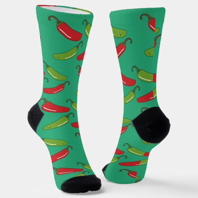 Chiles Serrano Socken (Gewinkelt)