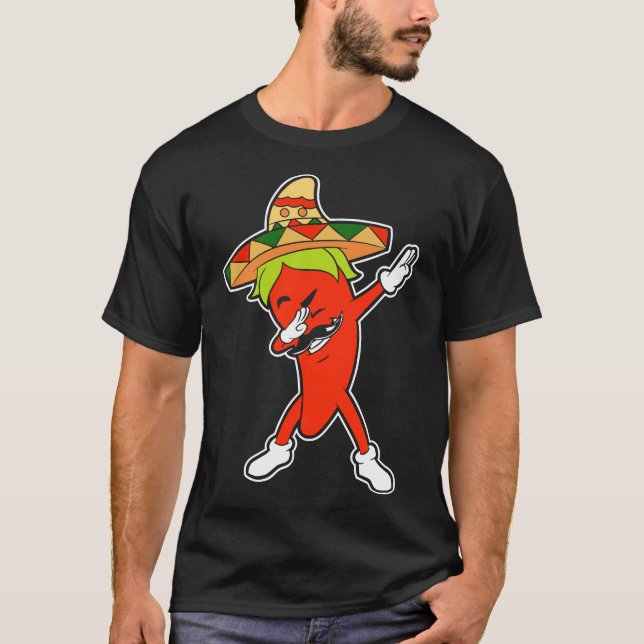 Chili-betupfendes Pfeffermexikanisches heißes T-Shirt (Vorderseite)