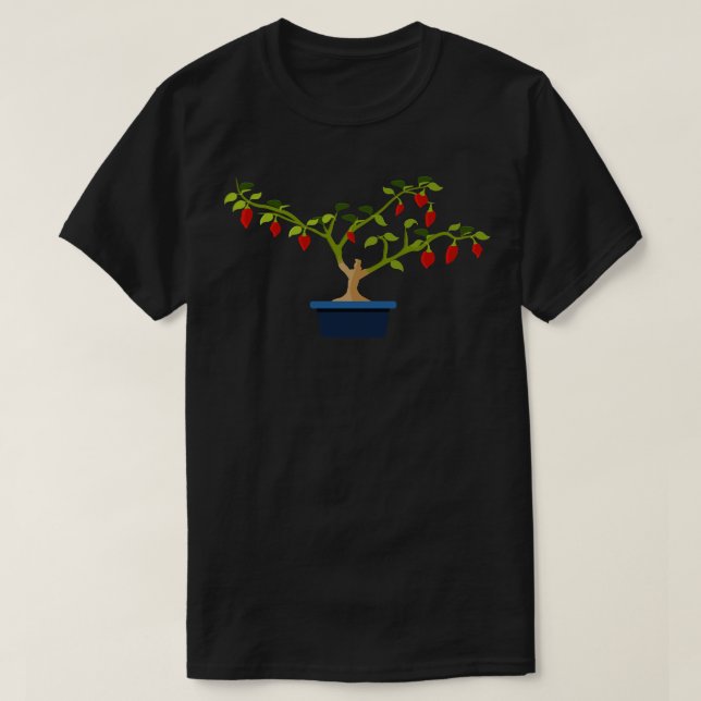 Chili Bonchi mit blauem Topf T-Shirt (Design vorne)