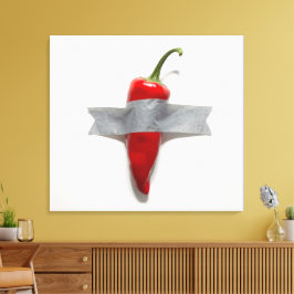 Chili-Canvas mit Duckband Leinwanddruck