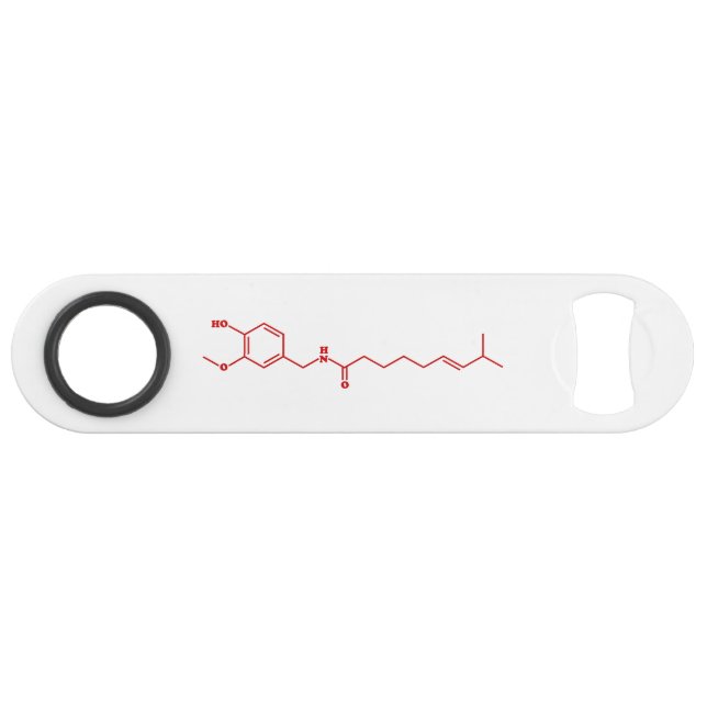 Chili Capsaicin Formule chimique moléculaire (Devant (Horizontal))