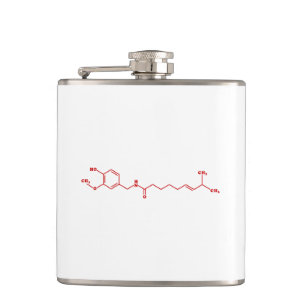 Chili Capsaicin Molekulare Chemische Formel Flachmann
